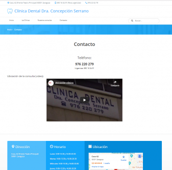 Captura de pantalla número 1 del proyecto Clínica dental Serrano