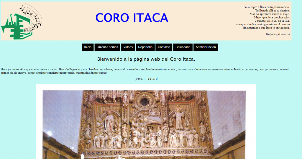 Captura de pantalla número 1 del proyecto Coro Ítaca
